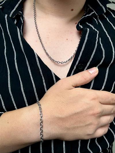 Twist Chain Necklace Bracelet Set