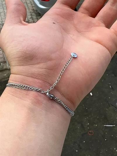 Two Chain Leaf Bracelet