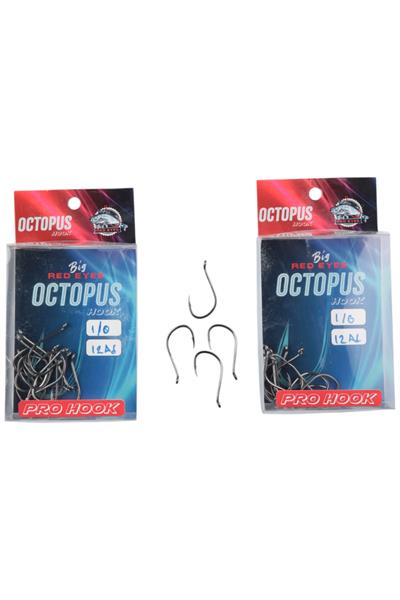 BİG RED EYES OCTOPUS CANLI VE ÖLÜ YEM İĞNESİ 1/0 (12 ADET)