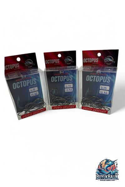 Big Red Eyes Octopus Canlı ve Ölü Yem İğnesi 4/0 (12Adet )