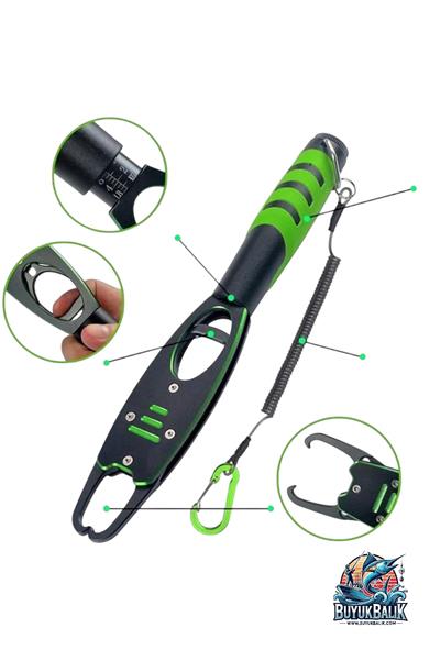 Fish Grip Carbon Balık Tutucu Tartılı Yeşil Siyah