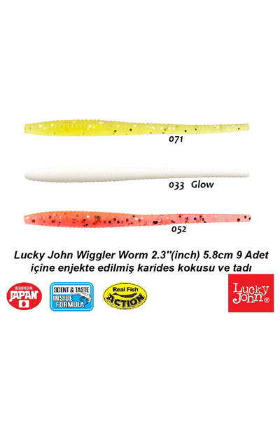 Lucky John Wiggler Worm 2.3 (5.8cm) 9 Adet-071