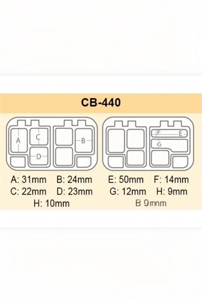 Meiho CB-440 Pro Spring Case Mıknatıslı/Bölmeli Malzeme Kutusu - Siyah