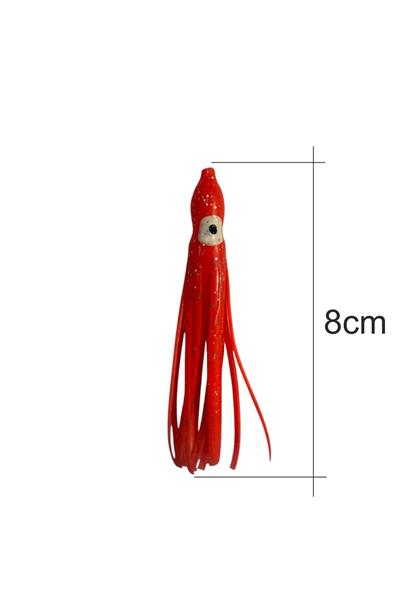 Yumuşak Ahtapot Etek Skirt(Açık Kırmızı Gümüş Simli)8cm
