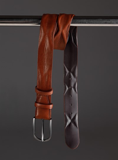 STONE Kırışık Dokulu Unisex Deri Kemer