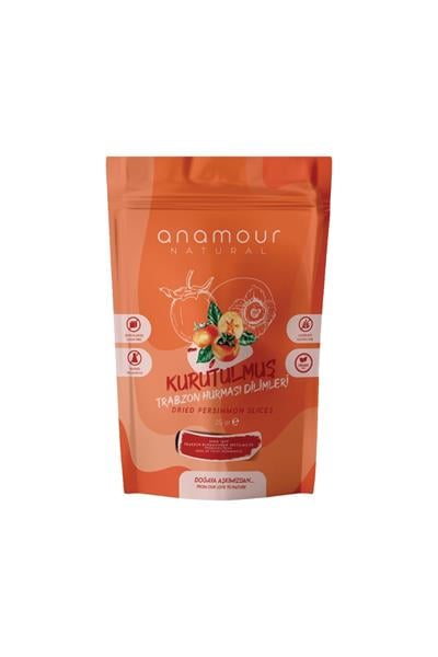 KURUTULMUŞ TRABZON HURMASI ( 25GR ŞEKER İLAVESİZ, KATKISIZ, VEGAN, GULUTENSİZ)