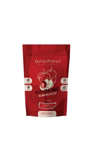 KURUTULMUŞ YAYLA ELMASI ( 25GR ŞEKER İLAVESİZ, KATKISIZ, VEGAN, GULUTENSİZ)