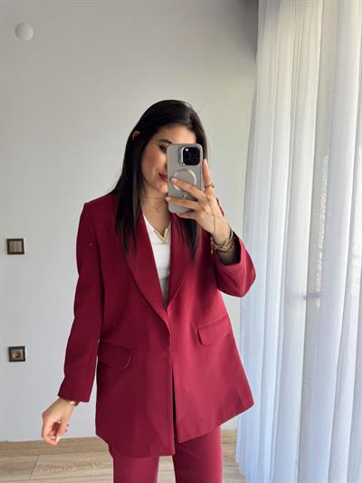 Bordo Blezar Ceket