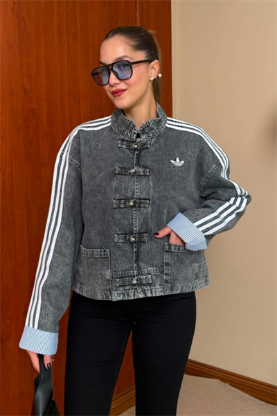 ADS Denim Ceket - FÜME