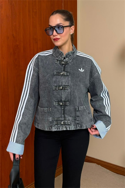 ADS Denim Ceket - FÜME