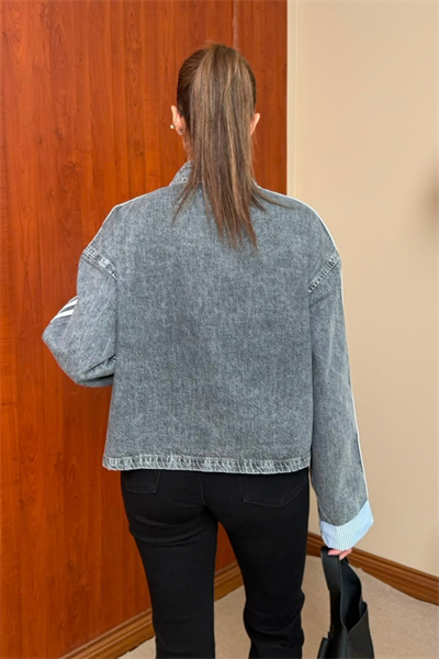 ADS Denim Ceket - FÜME