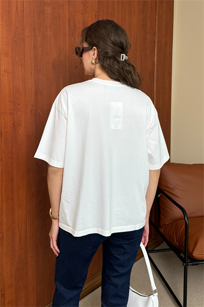 Vintage T-Shirt - BEYAZ