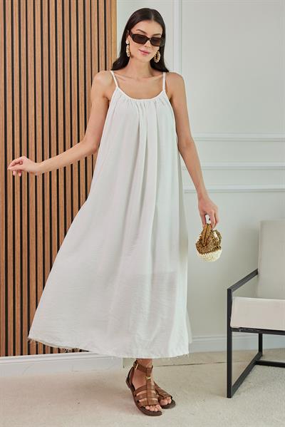 Askılı Elbise - BEYAZ