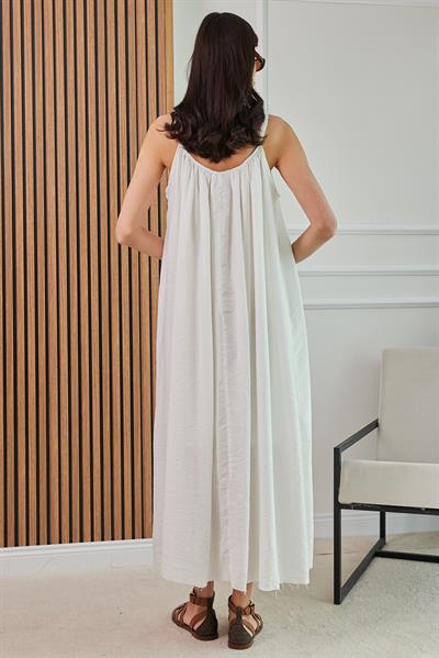 Askılı Elbise - BEYAZ