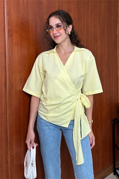 Bağlamalı Gömlek - SARI