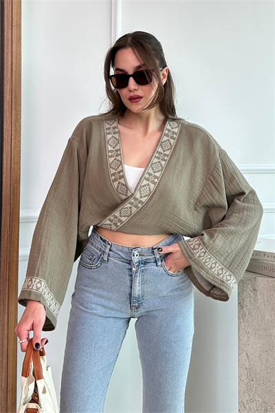 Bağlamalı Kimono - HAKİ