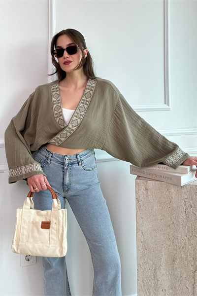 Bağlamalı Kimono - HAKİ