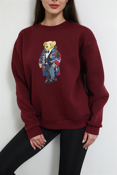 Baskılı Sweat - BORDO