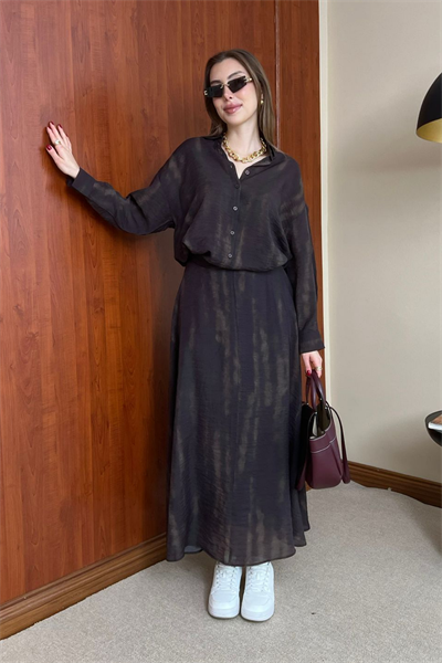 Batik Desenli Takım - Mürdüm