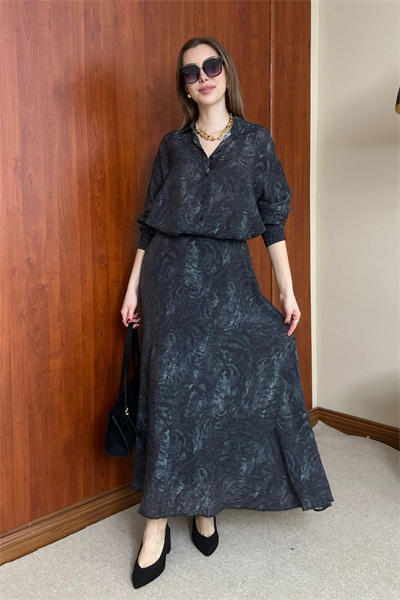 Batik Desenli Takım - SİYAH