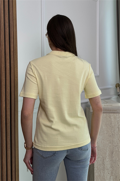 Bisiklet Yaka T-Shirt - SARI