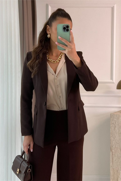 Blazer Ceket - KAHVERENGİ
