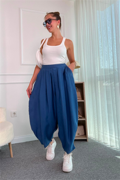 Cepli Modal Pantolon - MAVİ