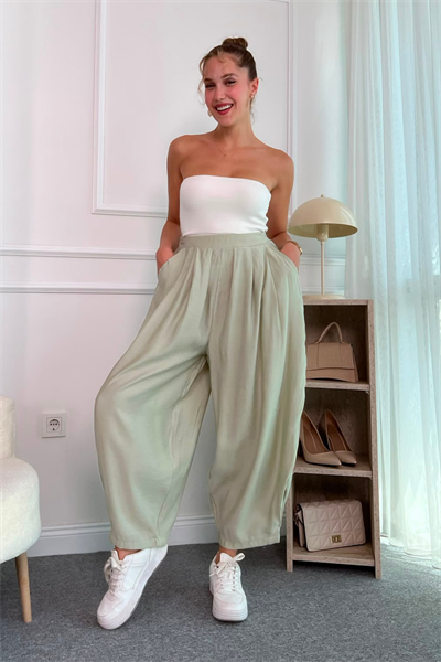 Cepli Modal Pantolon - YEŞİL
