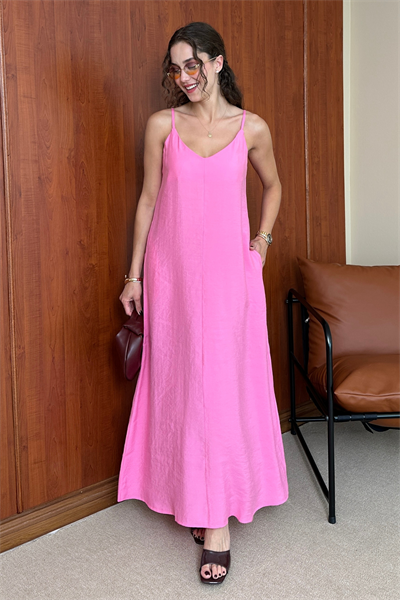 Cos Askılı Elbise - PEMBE