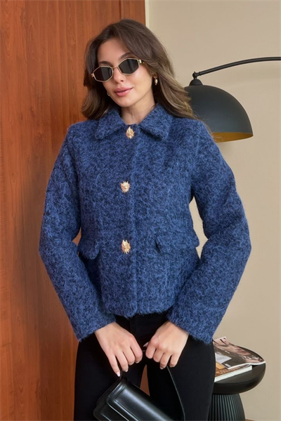 Crop Kaşe Ceket - SAKS