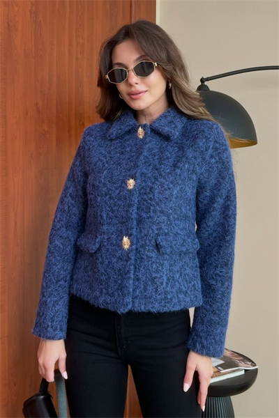 Crop Kaşe Ceket - SAKS