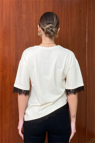 Dantelli T-Shirt - KREM