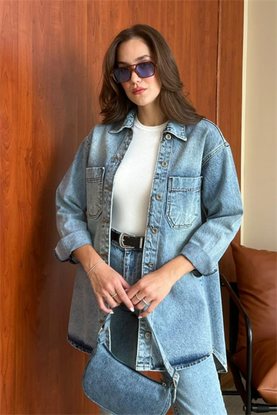 Denim Ceket -  MAVİ