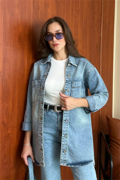 Denim Ceket -  MAVİ