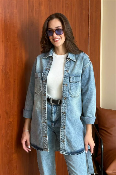 Denim Ceket -  MAVİ