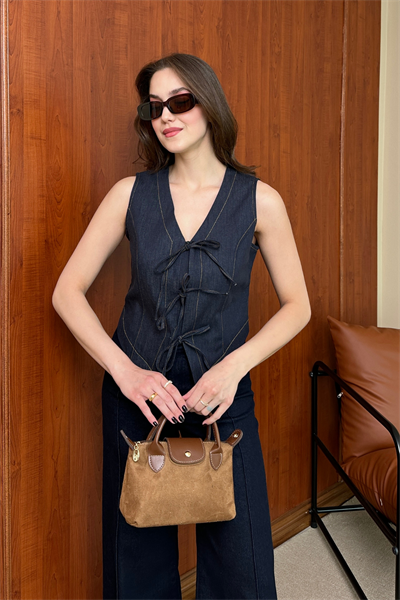 Denim Yelek - LACİVERT