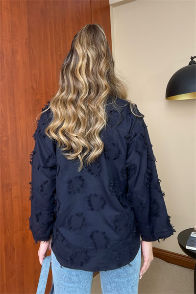 Dokulu Kimono - LACİVERT