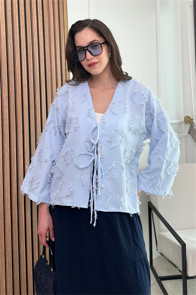 Dokulu Kimono - MAVİ