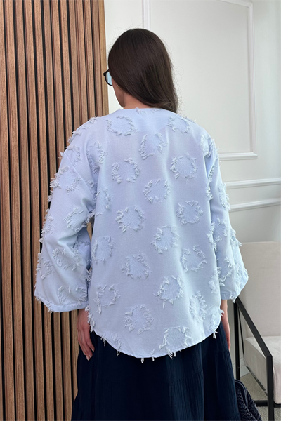 Dokulu Kimono - MAVİ