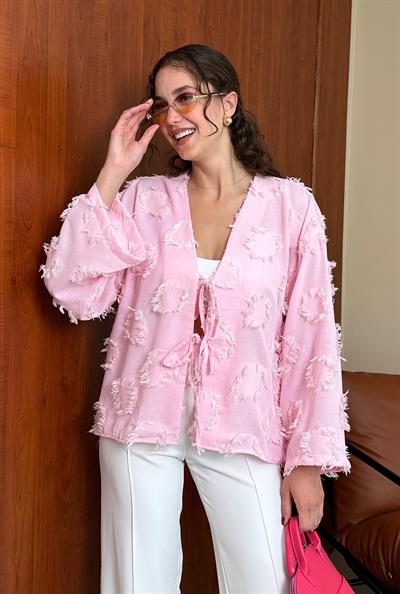 Dokulu Kimono - PEMBE