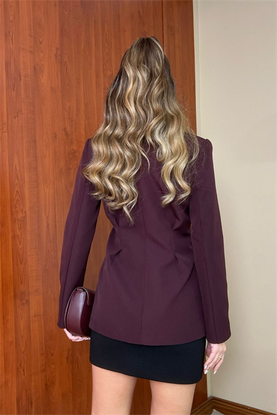 Drapeli Blazer Ceket - MÜRDÜM