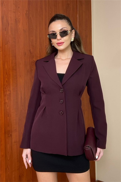 Drapeli Blazer Ceket - MÜRDÜM