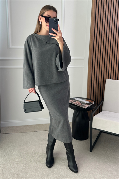 ZR Yaka Detay Takım - ANTRASİT