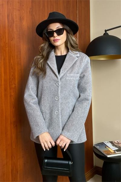 Fox Kürk Blazer Ceket - GRİ