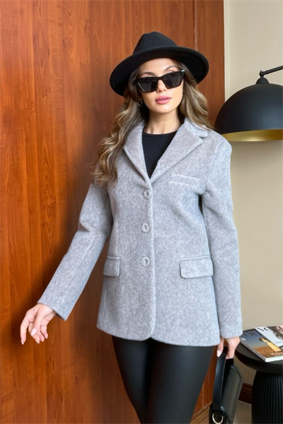 Fox Kürk Blazer Ceket - GRİ