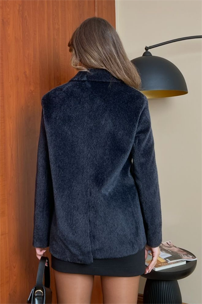 Fox Kürk Blazer Ceket - SİYAH