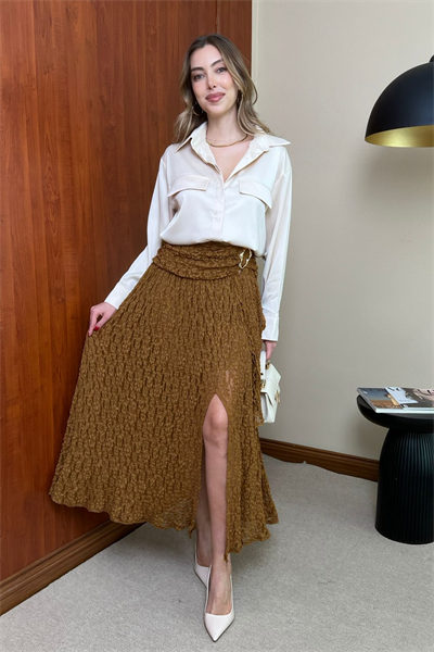 Gold Tokalı Etek - TABA