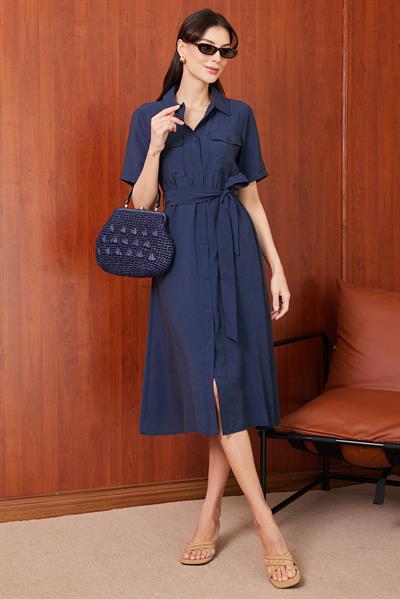 Gömlek  Elbise - LACİVERT