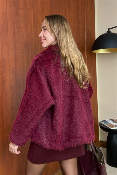 Kaşmir Düğmeli Ceket - BORDO