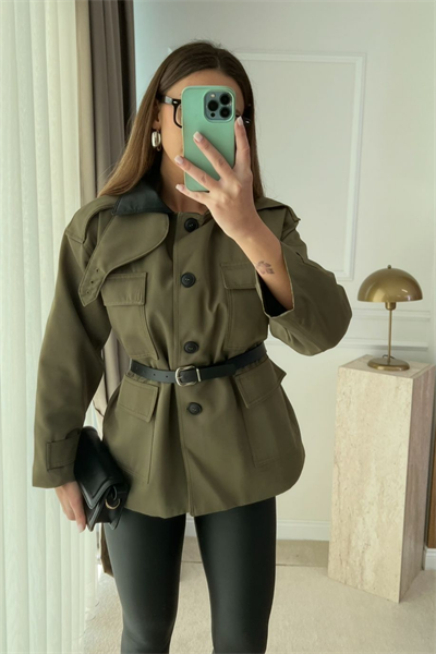 İpkyl Kemerli Parka- HAKİ